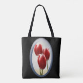 Rode tulpen tote bag (Achterkant)