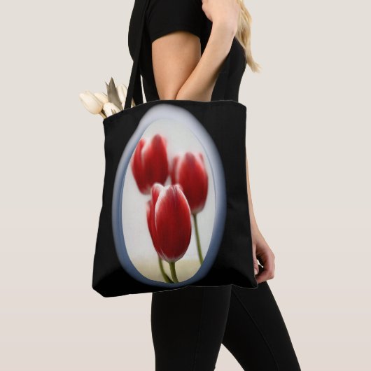 Rode tulpen tote bag (Dichtbij)