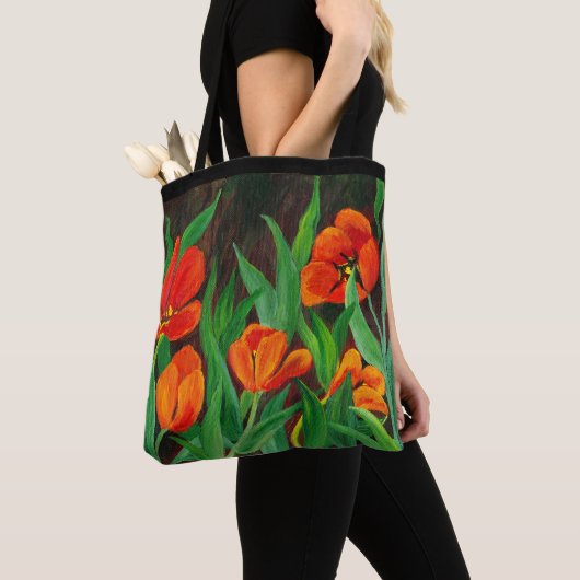 Rode tulpen tote bag (Dichtbij)