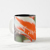 Rode tulpen tweekleurige koffiemok (Voorkant links)