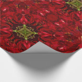 Rode tulpen vierkant cadeaupapier (Hoek)