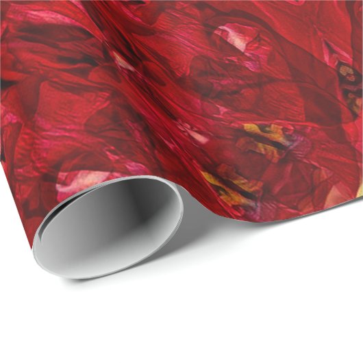 Rode tulpen vierkant cadeaupapier (Rol Hoek)