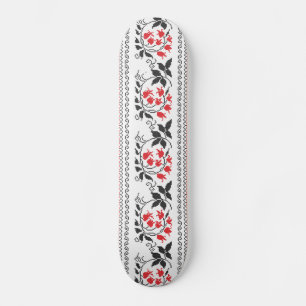 Rode tulpenpatroon persoonlijk skateboard