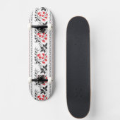 Rode tulpenpatroon persoonlijk skateboard (Voorkant)