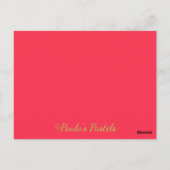 Rode tulpenrand ~ Dankkaart Briefkaart (Achterkant)