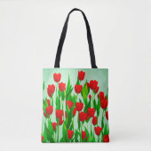 Rode Tulpentas Tote Bag (Voorkant)