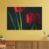 Rode Tulps met omhuld Canvas (Insitu (Woonkamer))