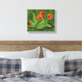 Rode Tulps met omhuld Canvas Afdruk (Insitu (Slaapkamer))