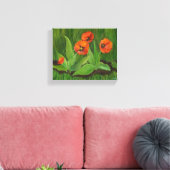 Rode Tulps met omhuld Canvas Afdruk (Insitu (Woonkamer))