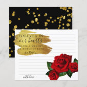 Rode Turkse Roos Deel een Kaart van de begrafenis  (Voorkant / Achterkant)