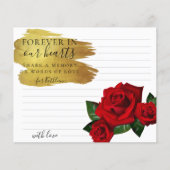 Rode Turkse Roos Deel een Kaart van de begrafenis  (Voorkant)