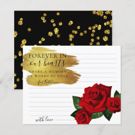 Rode Turkse Roos Deel een Kaart van de begrafenis 