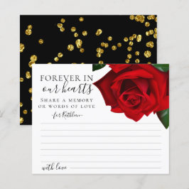 Rode Turkse Roos Deel een Kaart van de begrafenis 