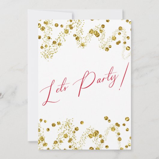 Rode Turkse Rozen Birthday-partijuitnodiging Kaart (Achterkant)