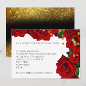 Rode Turkse Rozen Het spijt me dat ik Kaart ben va (Voorkant / Achterkant)