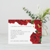 Rode Turkse Rozen Het spijt me dat ik Kaart ben va (Staand voorkant)