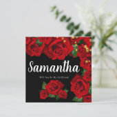 Rode Turkse Rozen zullen jullie mijn vriendin Kaar Bedankkaart (Staand voorkant)