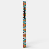 Rode Turquoise Teal Blauwe Zwarte Mozaïek Stam Kun Case-Mate iPhone Case (Achterkant/links)