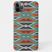 Rode Turquoise Teal Blauwe Zwarte Mozaïek Stam Kun Case-Mate iPhone Case (Achterkant)