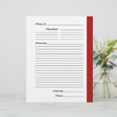 Rode tweezijdige recept pagina's (Staand voorkant)