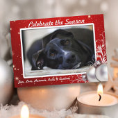 Rode Twinkling Stars Kerstmis Grote Fotokaarten Kaart