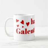 Rode typografie Happy Galentines Day Koffiemok (Links)