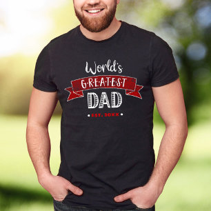 Rode typografie met distressed look voor de beste t-shirt