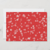 Rode Typografie Overlay Baby Eerste Kerstfoto Feestdagenkaart (Achterkant)