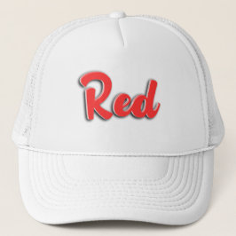 rode typografie trucker pet