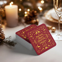 Rode Typografie Vrolijk Kerstfeest