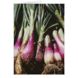 Rode uien op de landbouwers Aardappelmarkt Kaart