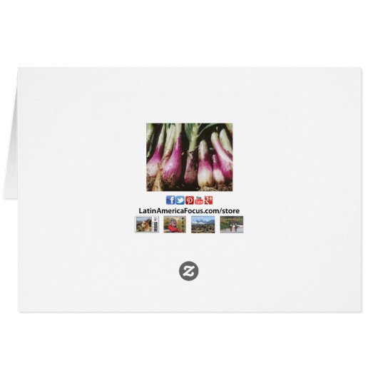 Rode uien op de landbouwers Aardappelmarkt Kaart (Achterkant Horizontaal)