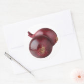 Rode uien ronde sticker (Envelop)