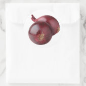 Rode uien ronde sticker (Tas)