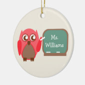 Rode Uil bij het Ornament van de Leraar van het (Links)