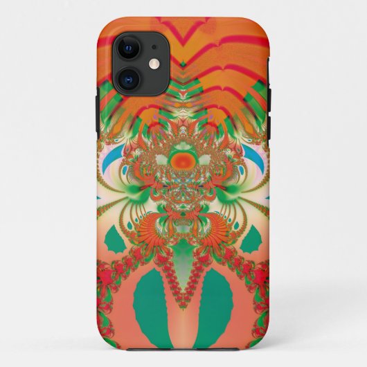 Rode Uil Fractale Abstracte Kunst Case-Mate iPhone Case (Achterkant)