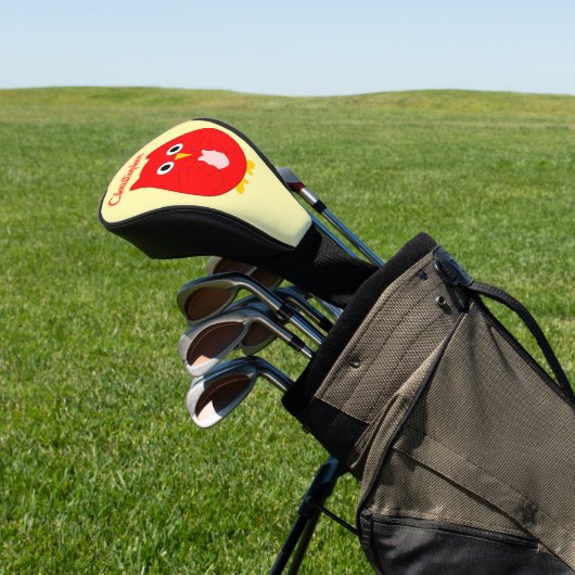 Rode Uil Ontwerp Golfheadcover (Insitu)