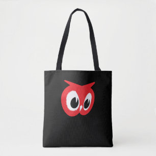 Rode uil schouder Canvas tas