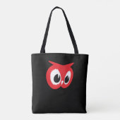 Rode uil schouder Canvas tas (Achterkant)