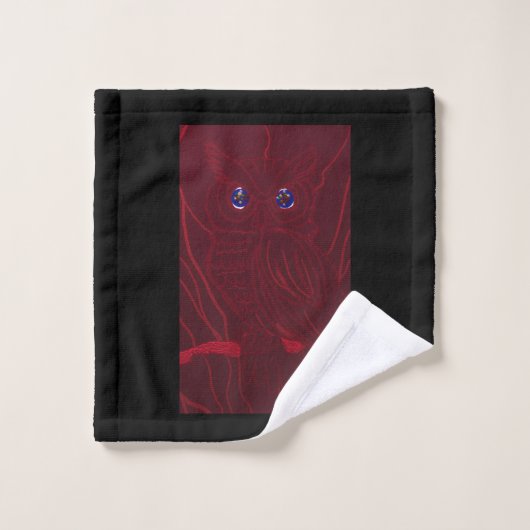 Rode Uil Stammoeder Bad Handdoek (Wasdoekje)