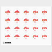 Rode Uilen Ontwerp Boekplaat Ronde Sticker (Vel)
