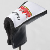 Rode Uilen Ontwerp Gepersonaliseerd Golfheadcover (3/4 voorkant)