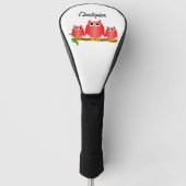 Rode Uilen Ontwerpen Gepersonaliseerd Golfheadcover (Voorkant)