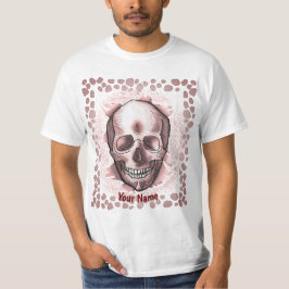 Rode uitbarsting schedel t-shirt