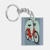 Rode uitkijkcyclus sleutelhanger (Voorkant Links)