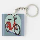 Rode uitkijkcyclus sleutelhanger (Achterkant)
