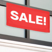 Rode uitverkoop! Banner (Buitenkant Gebouw)