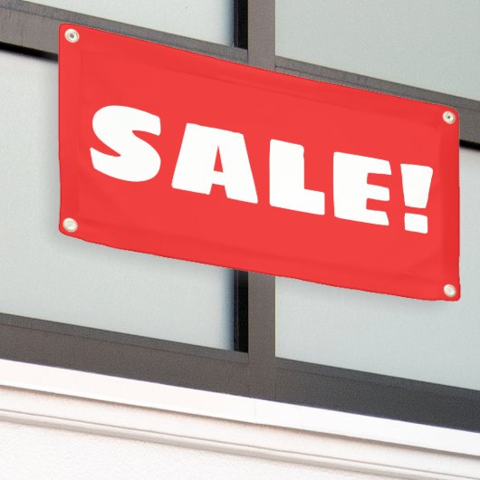 Rode uitverkoop! Banner (Buitenkant Gebouw)