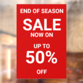 Rode Uitverkoop Nu Bij Drukke Zakelijke Activiteit Raamsticker (Vel 2)