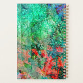 Rode unieke abstracte planner, Leuke heldere liefl Planner (Achterkant)